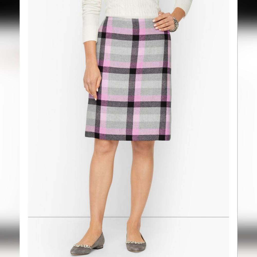 Talbots Dreamy Plaid A-Line Skirt